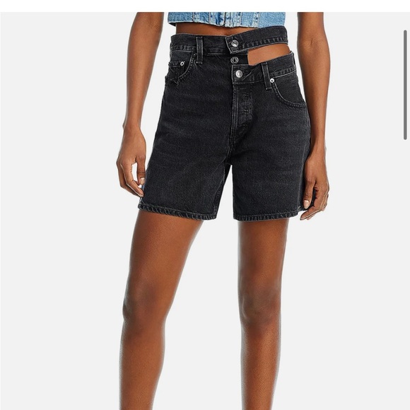 Agolde broken waist band short